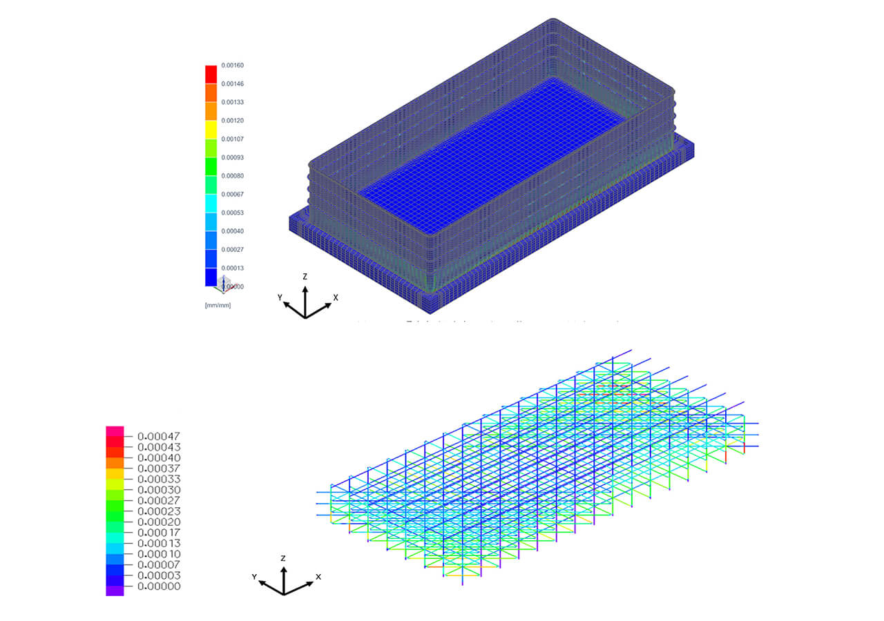 解析中のモニター画面